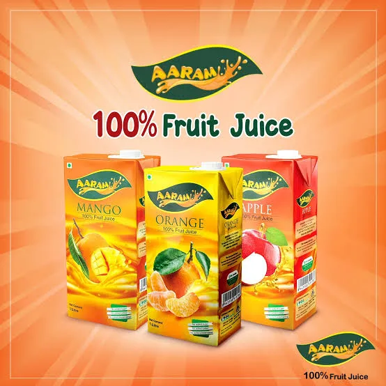 Aaram 100% Fruit Juice (Mango/Orange/Apple)